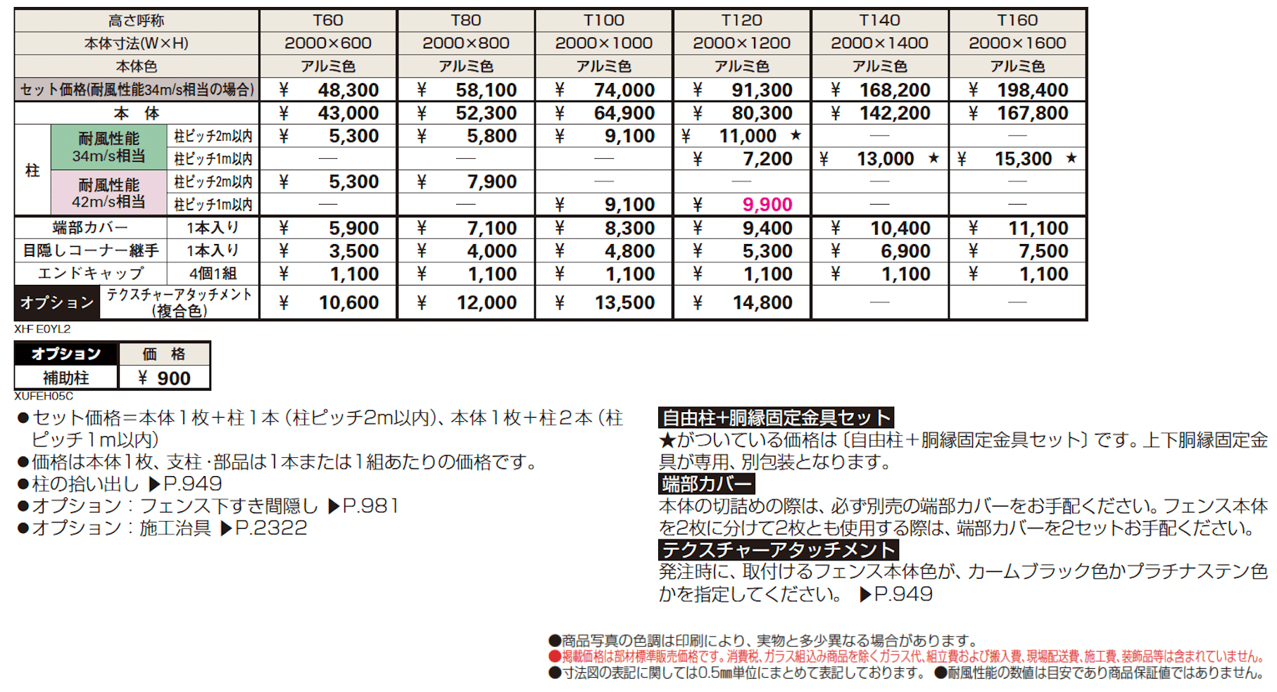 シンプレオ フェンスYL2型 採光ルーバー【2024.6月発売】【2024年版】_価格_1