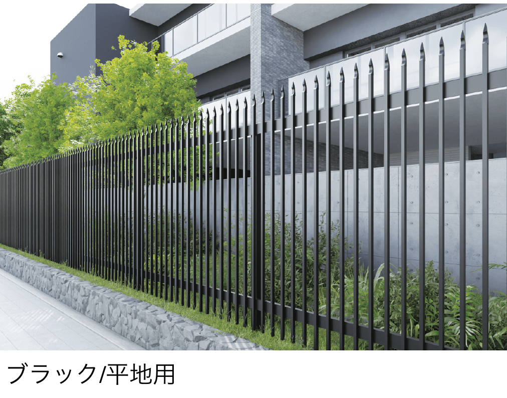 三協アルミの「フレラインフォルテ4型 格子タイプ(剣先飾り付き)」