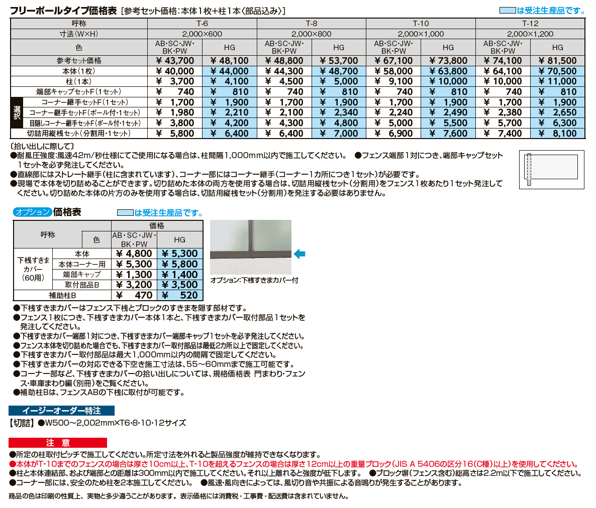 フェンスAB YT1型(採光パネル)【2024年版】_価格_1