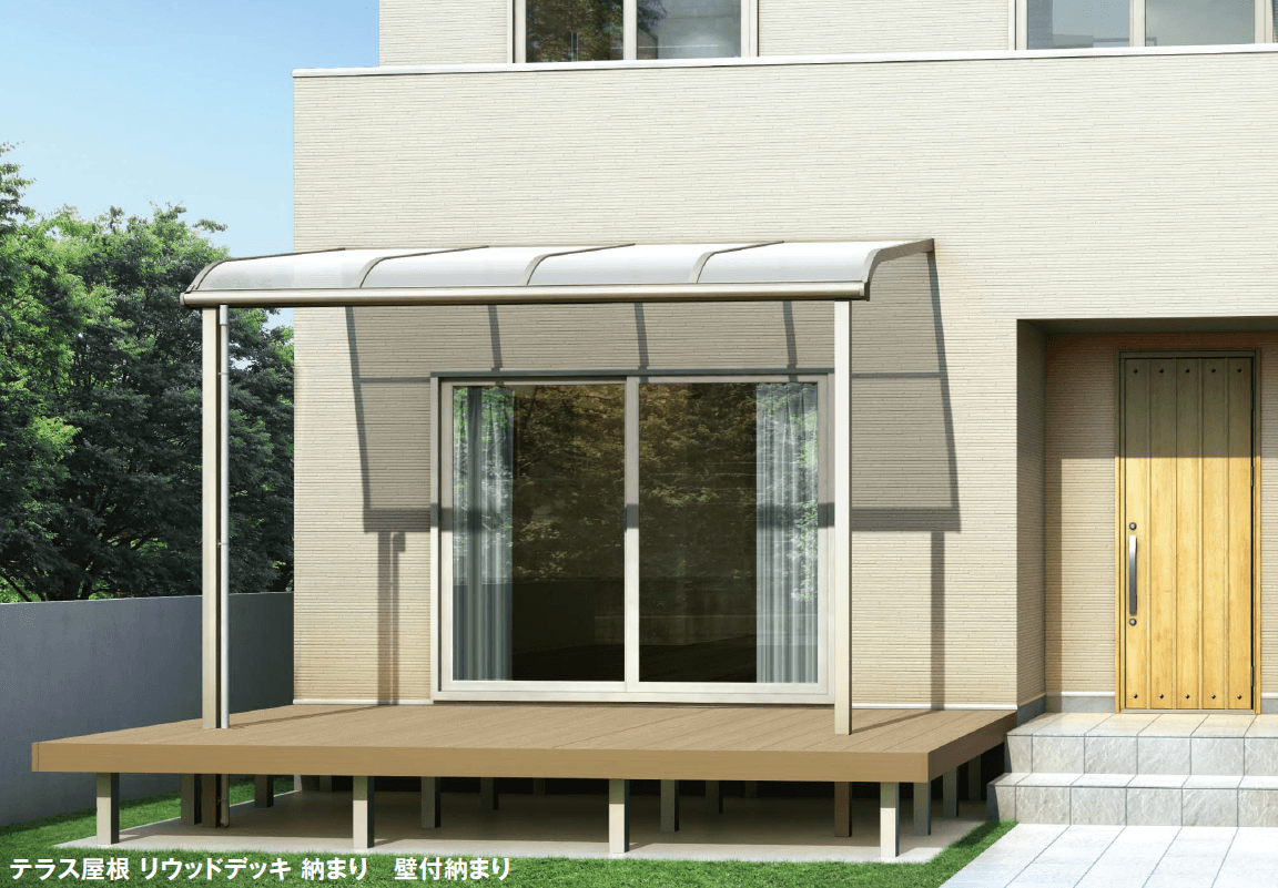 YKK APの「ソラリア テラス屋根 リウッドデッキ納まり【2024年版】」