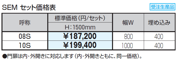 ランディーナ用袖門扉2型_価格_1