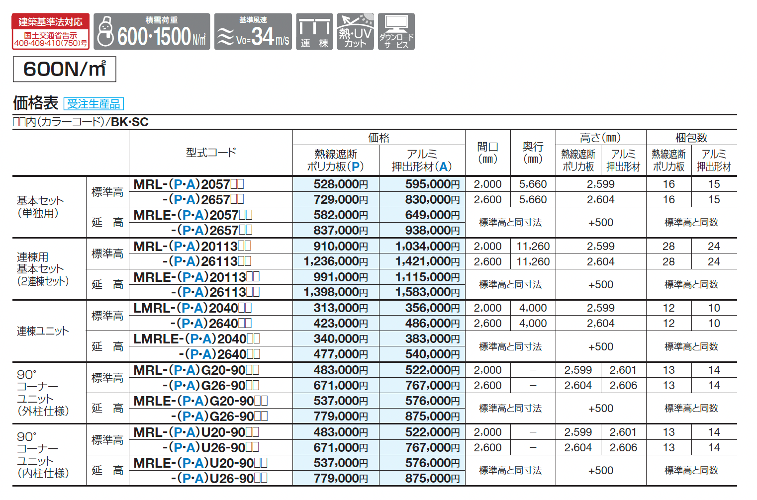 メリールーフLタイプ 600N/㎡_価格_2