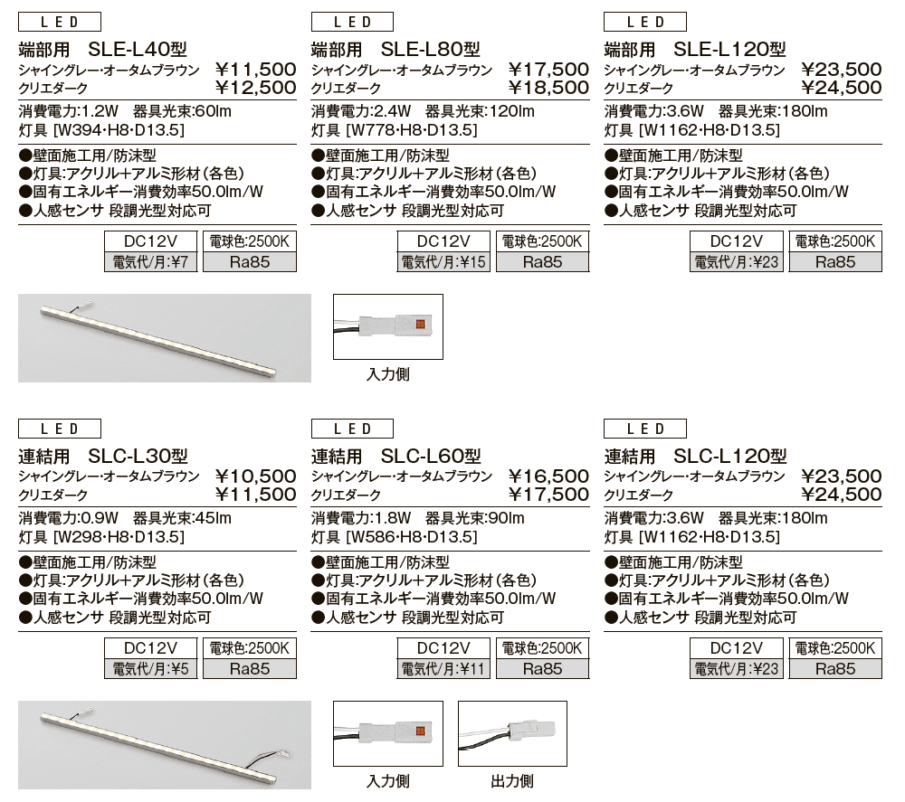 シンプルラインライト SLE-L40型、SLE-L80型、SLE-L120型、SLC-L30型、SLC-L60型、SLC-L120型【2023年版】_価格_1