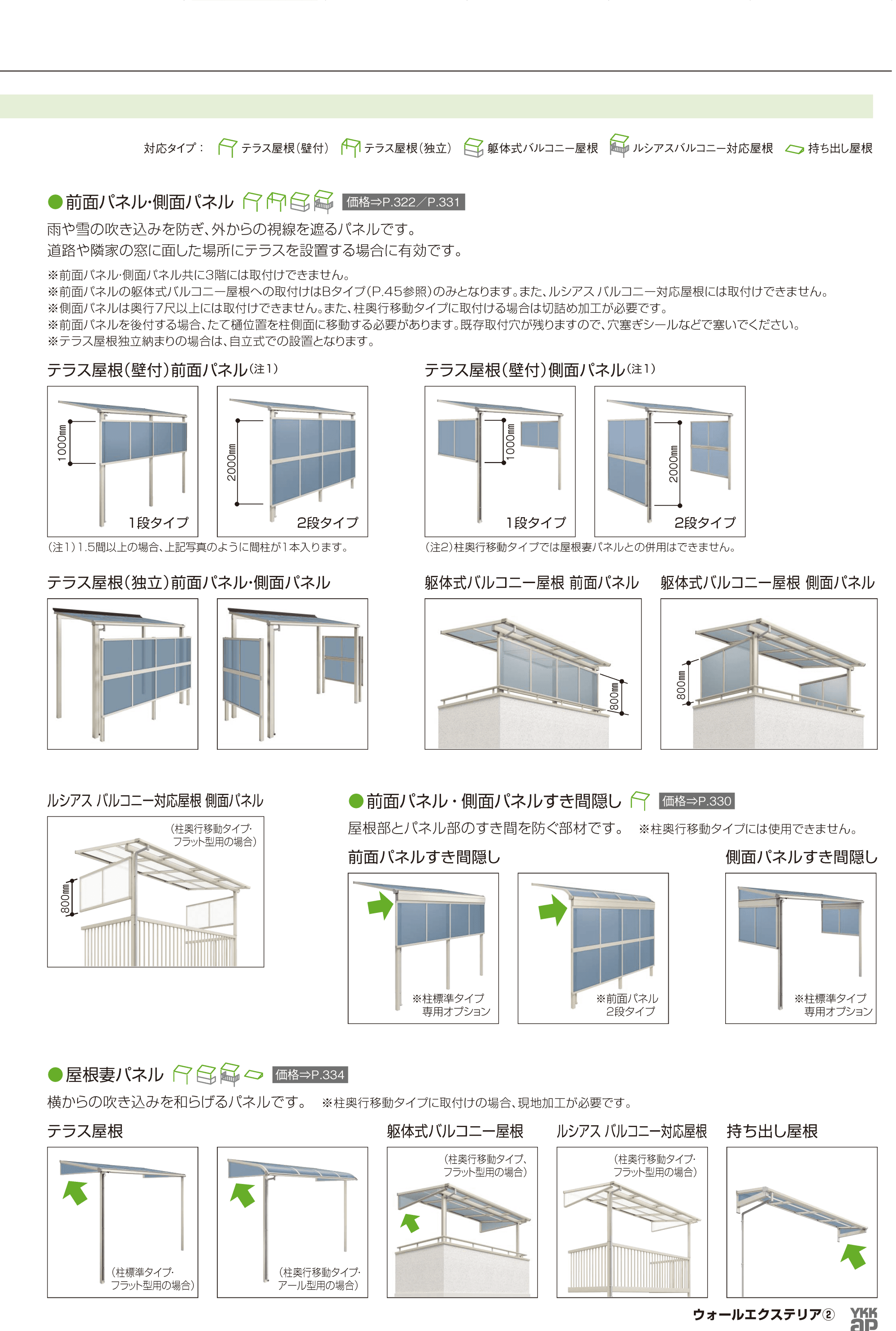 YKK AP ソラリア テラス屋根・バルコニー屋根 オプション2