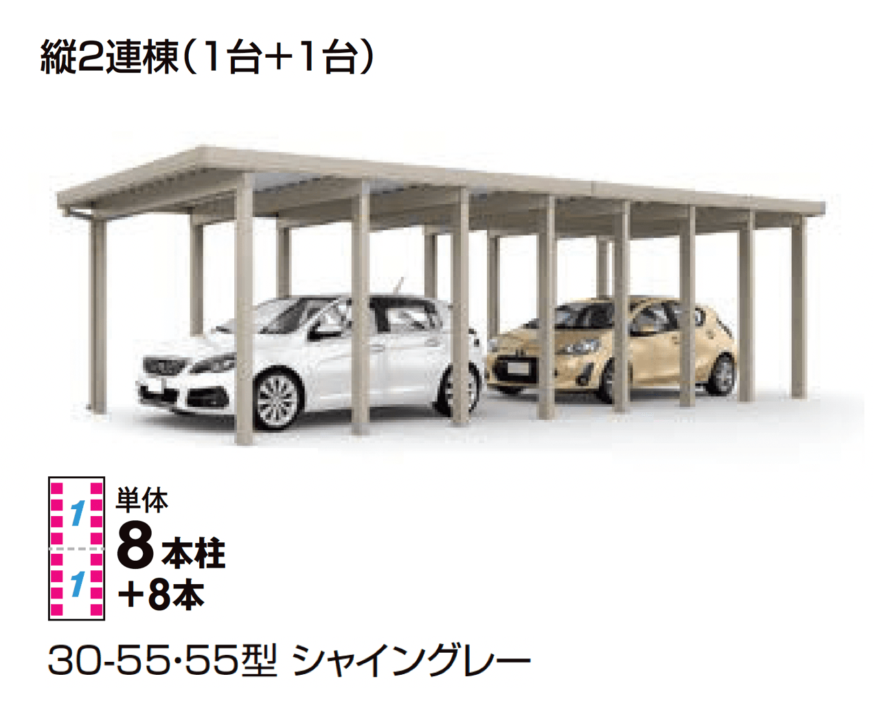 LIXILの「カーポートST 6000タイプ 2台用」のサブ画像9
