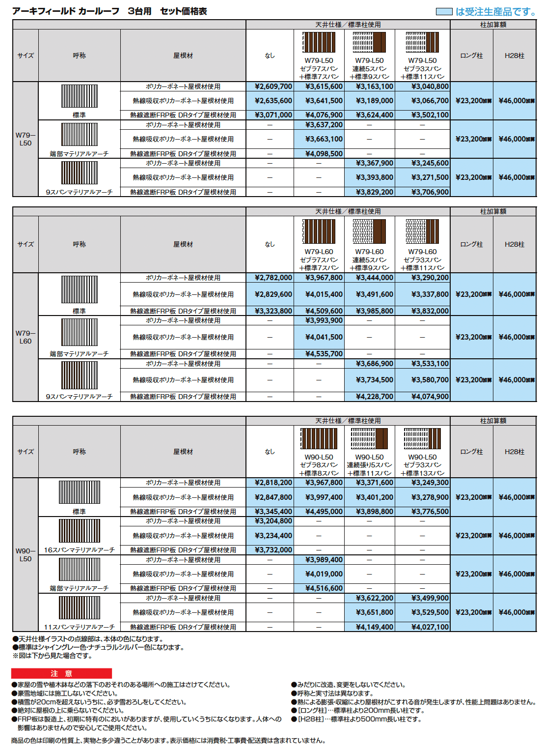 アーキフィールド カールーフ 3台用【2024年版】_価格_1