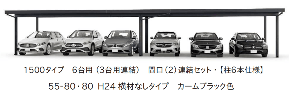 ジーポートPro 1500タイプ 4台以上用（奥行(2)連結4台/6台用・間口(2)連結4台/6台用）4