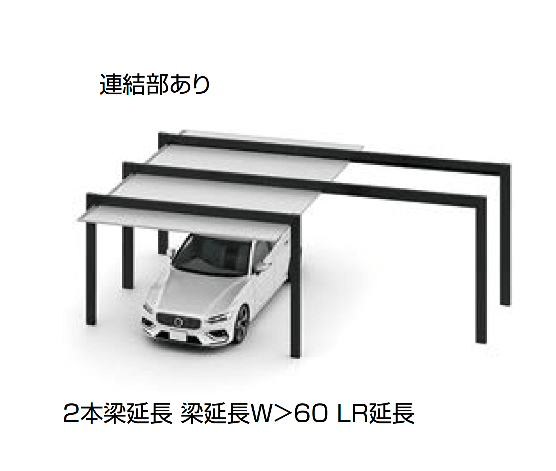 LIXILの「カーポートSC 1500 1台用 梁延長」のサブ画像7