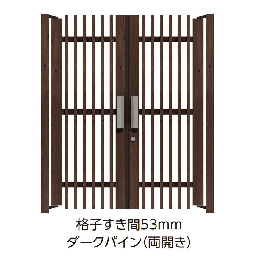 タカショーの「エバーアートウッド®︎フェンス 千本格子扉」のサブ画像3