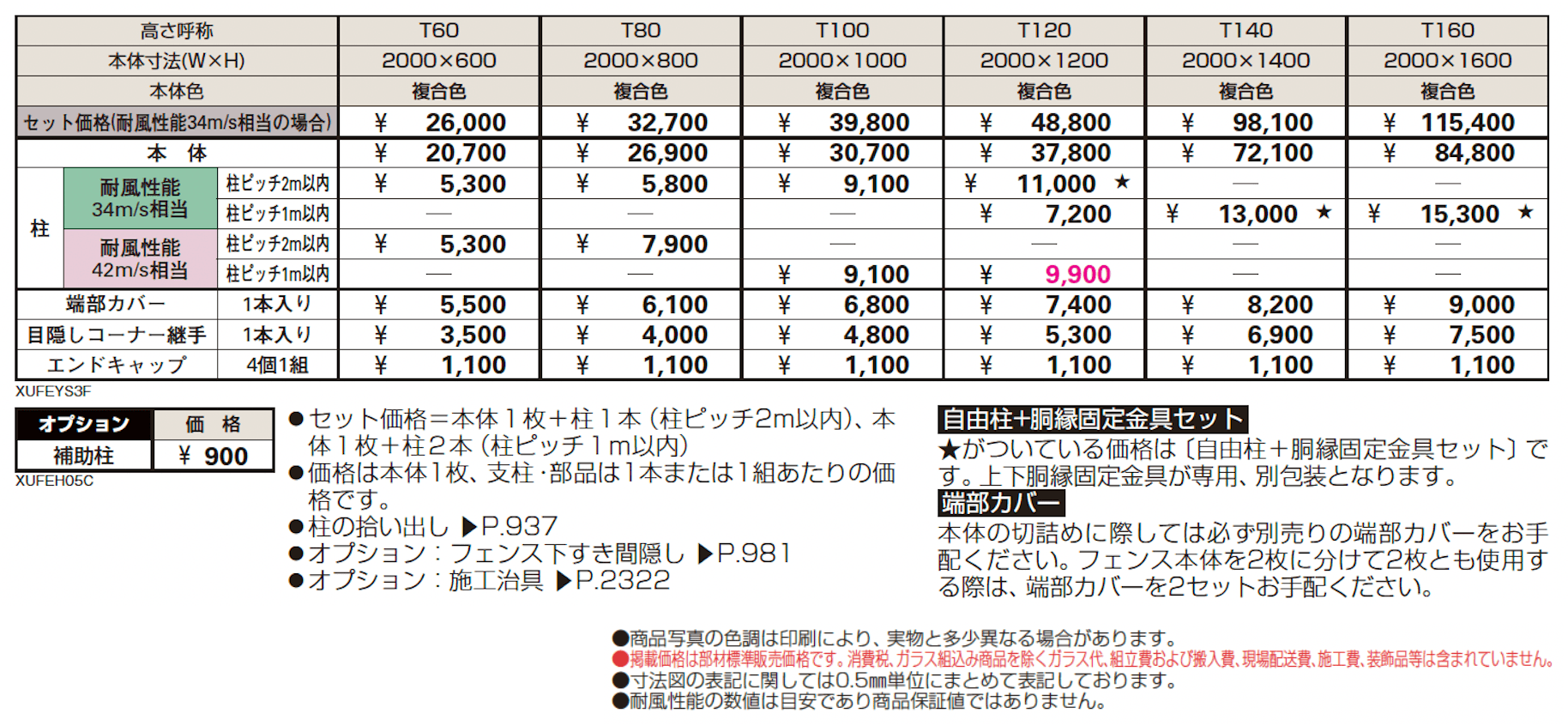 ルシアス フェンスYS3F型 横スリット 【2024.6月発売】【2024年版】_価格_1