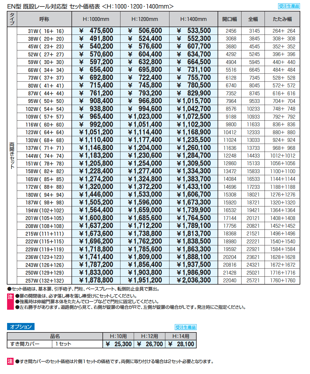 既設レール対応型 アルテンダEN型 レールタイプ_価格_2