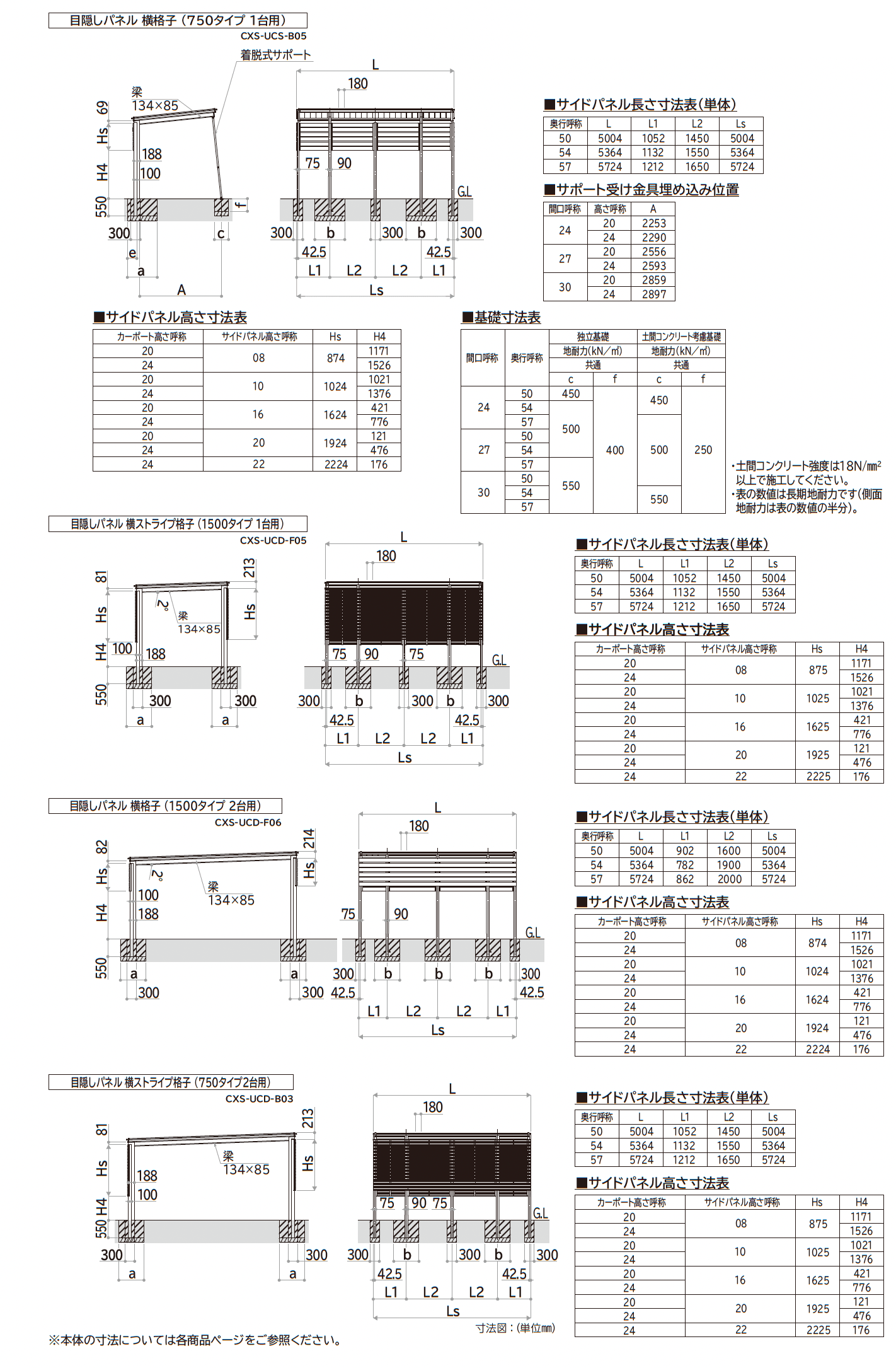 ルシアス カーポート 1500タイプ 2台用 (単体/奥行連結)_価格_3