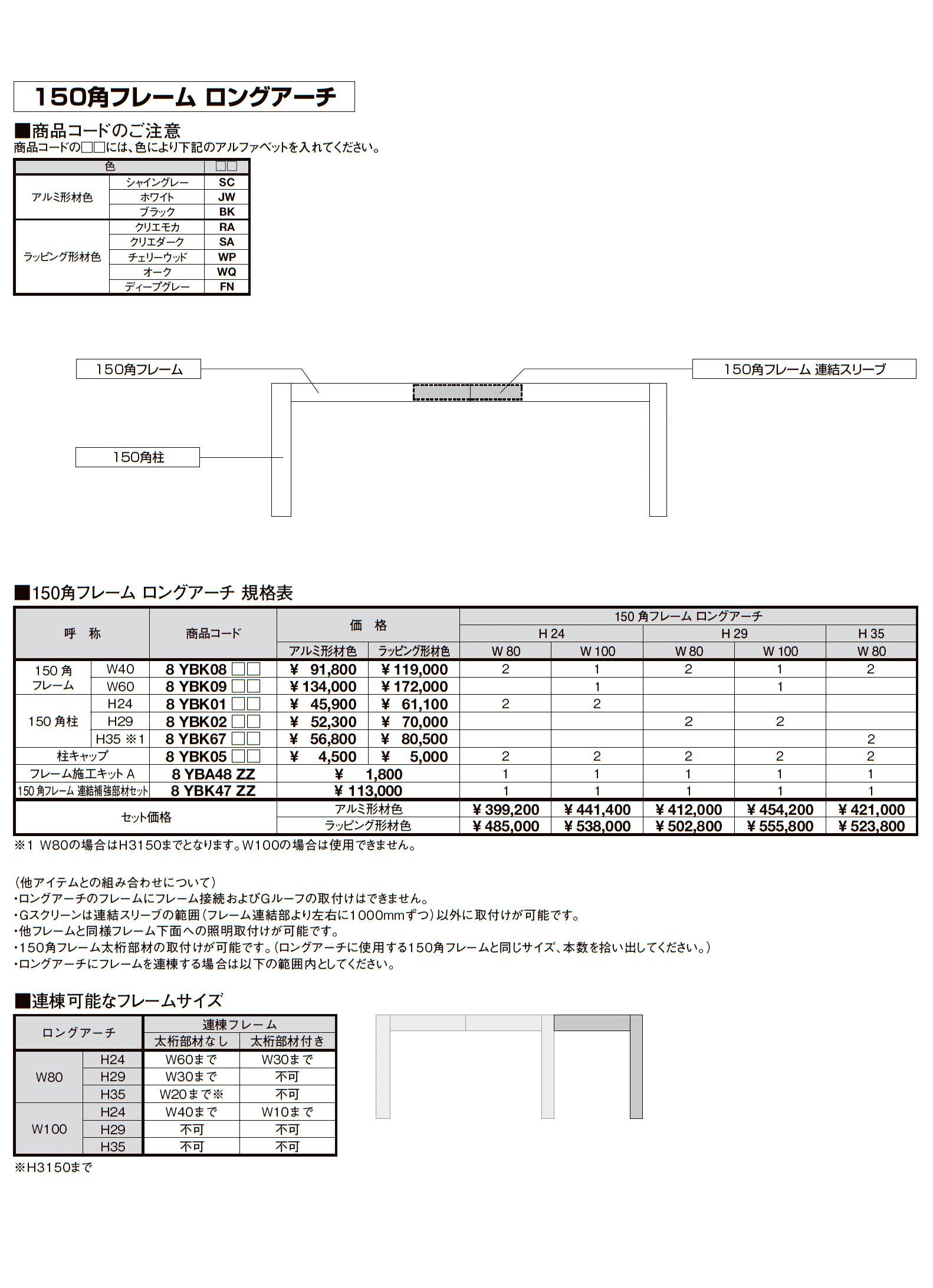 プラスG Gフレーム 関連部材_価格_2