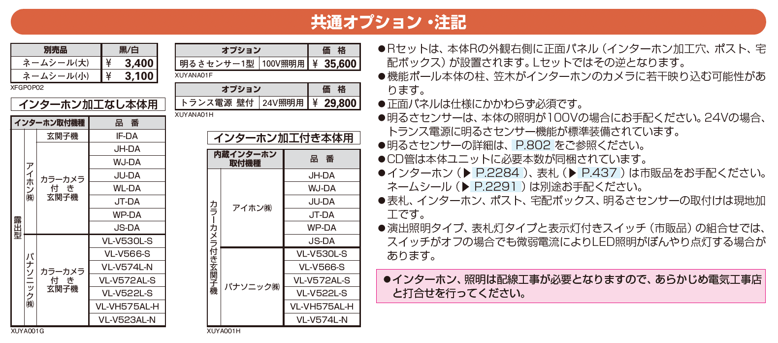 ルシアス ウォール PH01型_価格_2