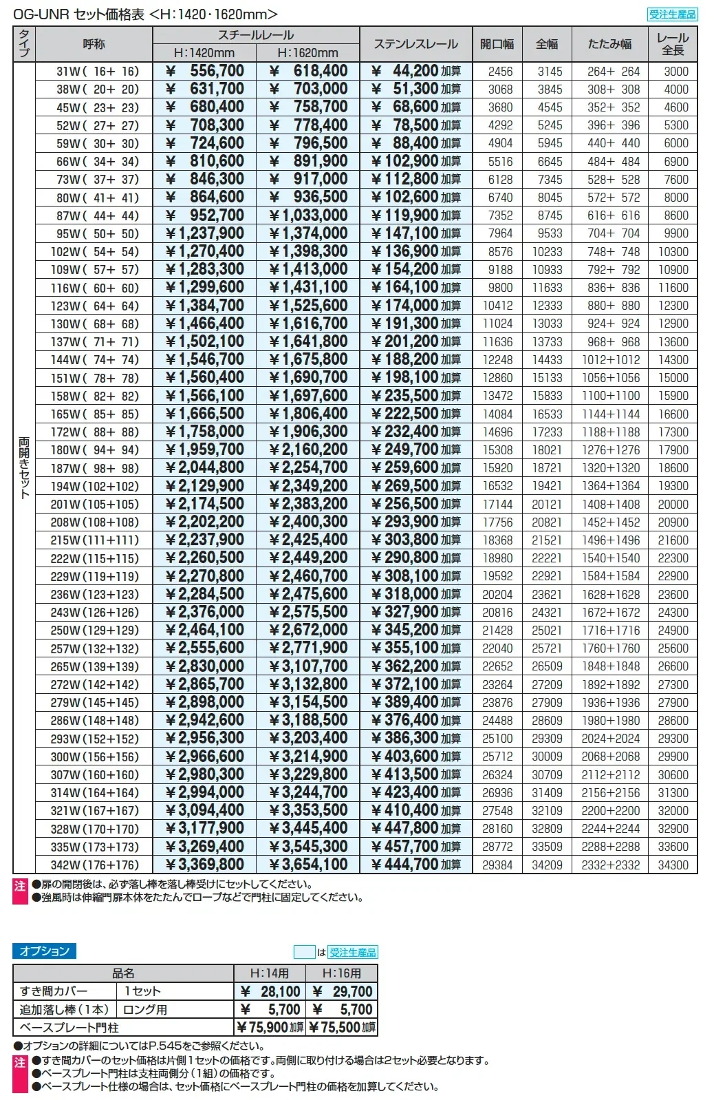 アルテンダUN型 レールタイプ_価格_3