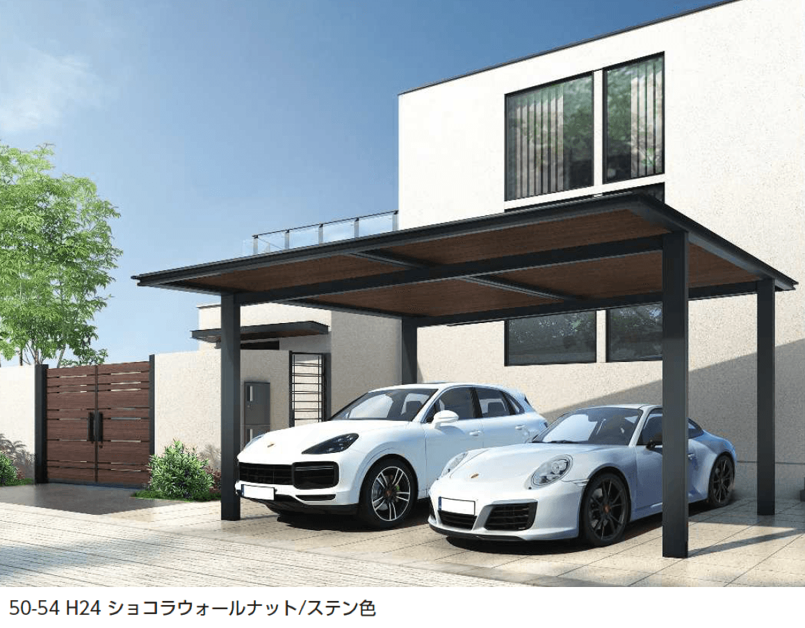 YKK APの「ルシアス カーポート 750タイプ 2台用 単体セット/奥行連結セット【2024年版】」