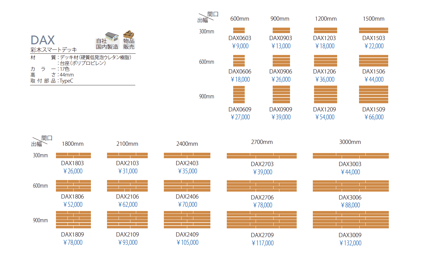 彩木スマートデッキ DAX_価格_1
