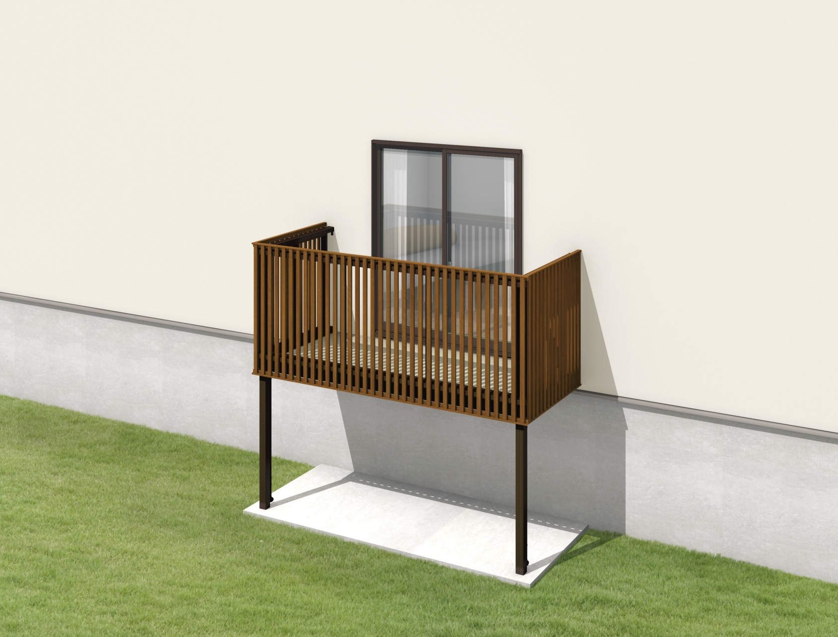 三協アルミの「オルネ(柱建て式 ショートタイプ〈たてスリット〉)」