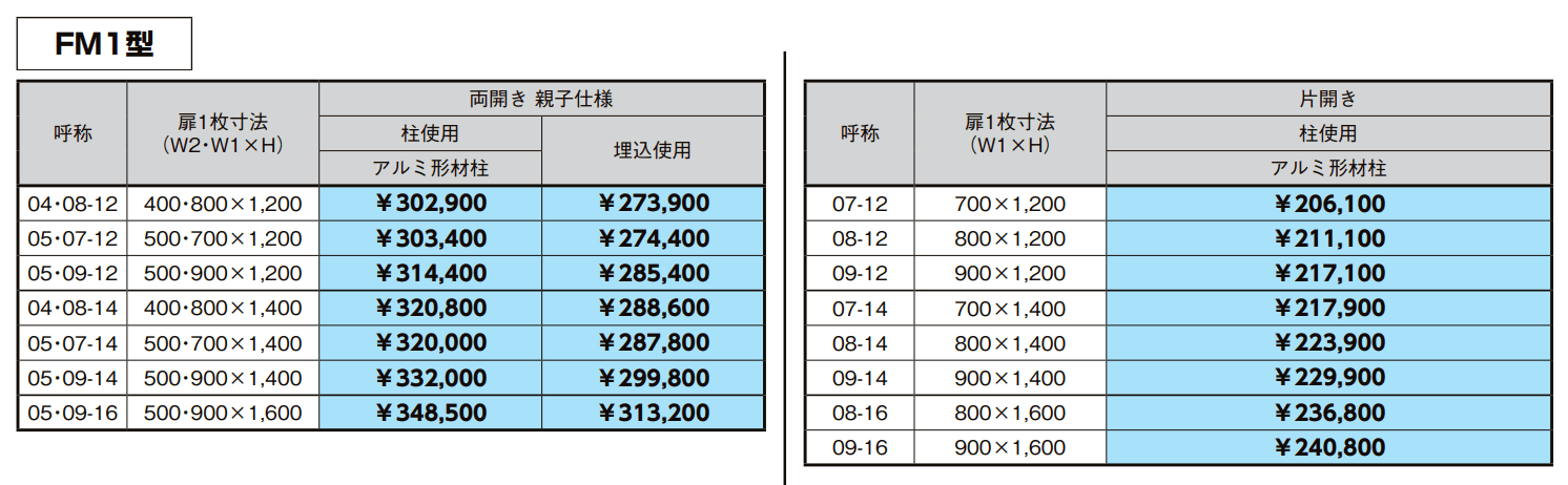 開き門扉AA エントリーシステム FM1型(木調)【2022年版】_価格_2