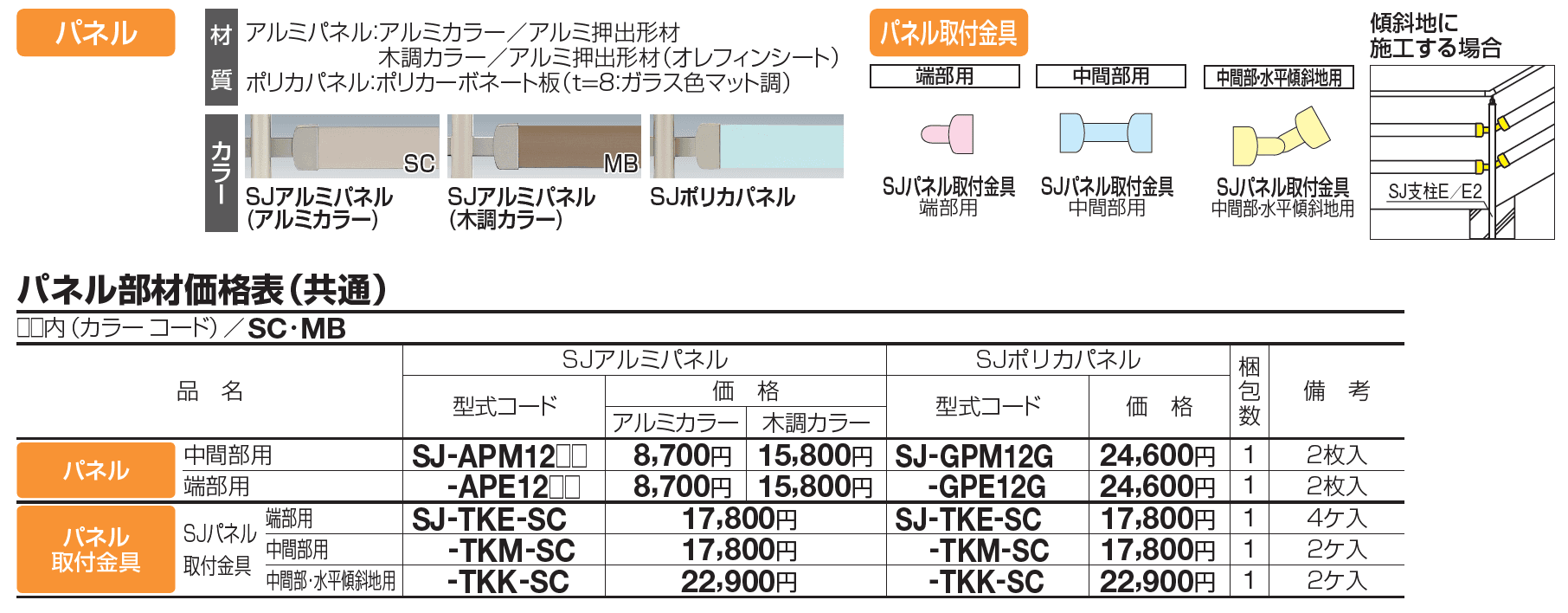 手すり セイフティビーム SU型Φ34mm / SJ型Φ38mm パネル仕様【2023年版】_価格_5