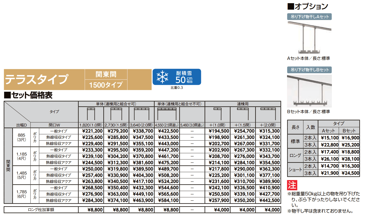 シュエット テラスタイプ 関東間【2022年版】_価格_2