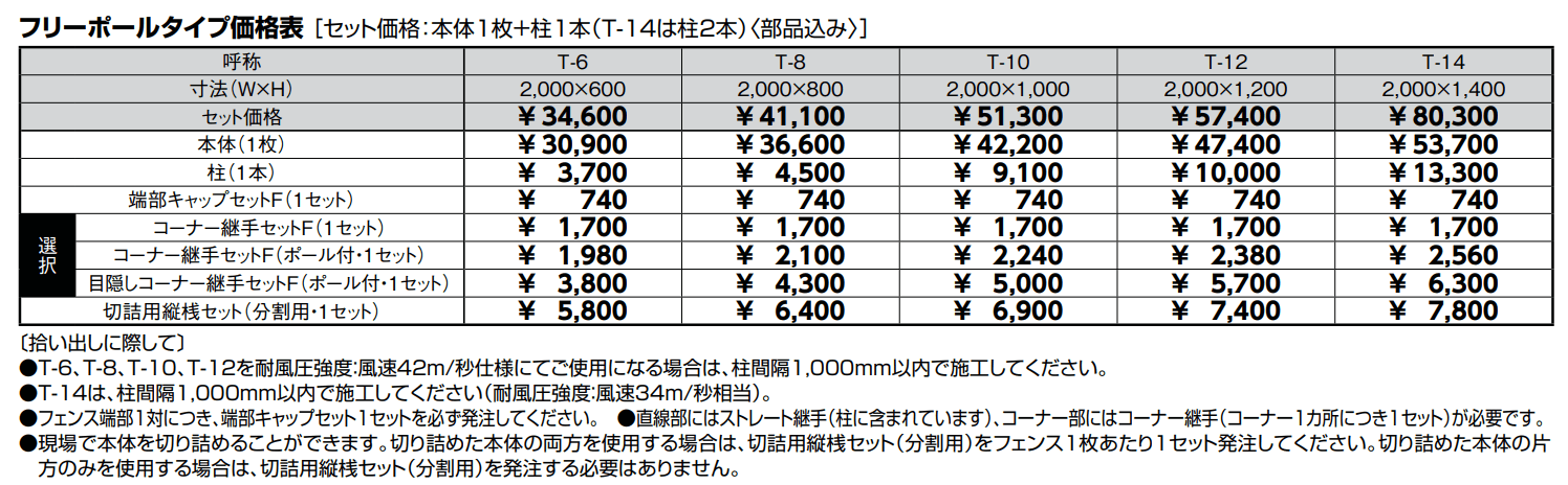フェンスAB YL1型(横ルーバー①)【2022年版】_価格_1