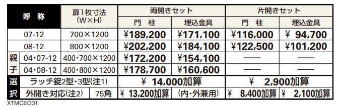 シャローネ 門扉EC01型 【2022年版】_価格_1