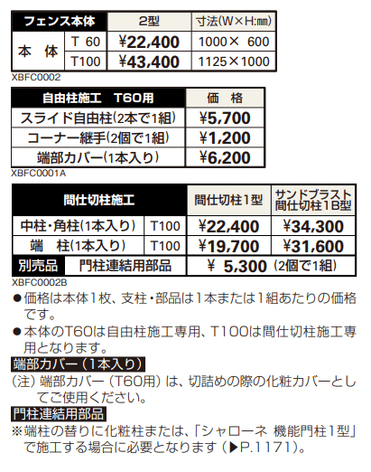 シャローネ シリーズ トラディシオン フェンス2型 【2022年版】_価格_1