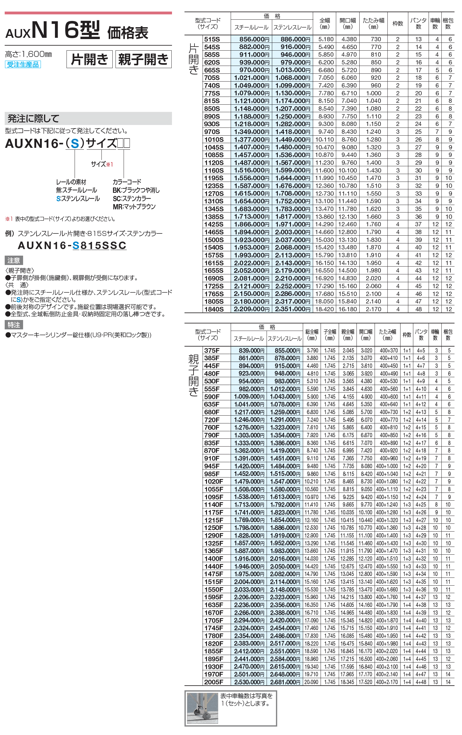 AUXN 12型/14型/16型/18型【2023年版】_価格_3