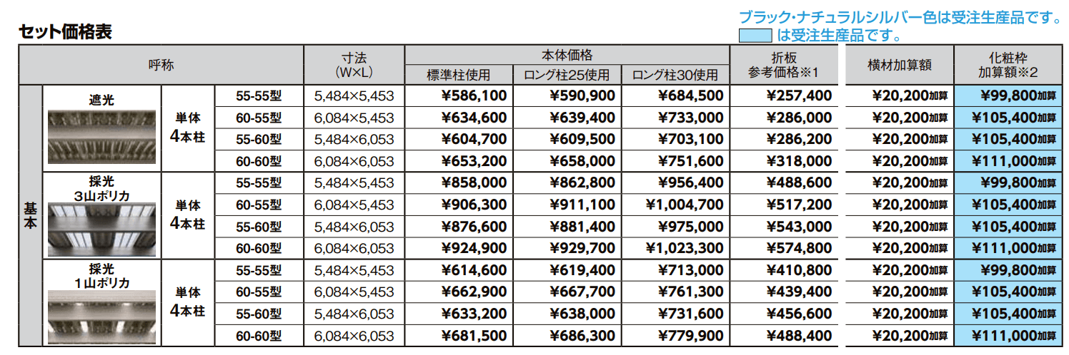 カーポートSW 900タイプ 2台用【2022年版】_価格_1
