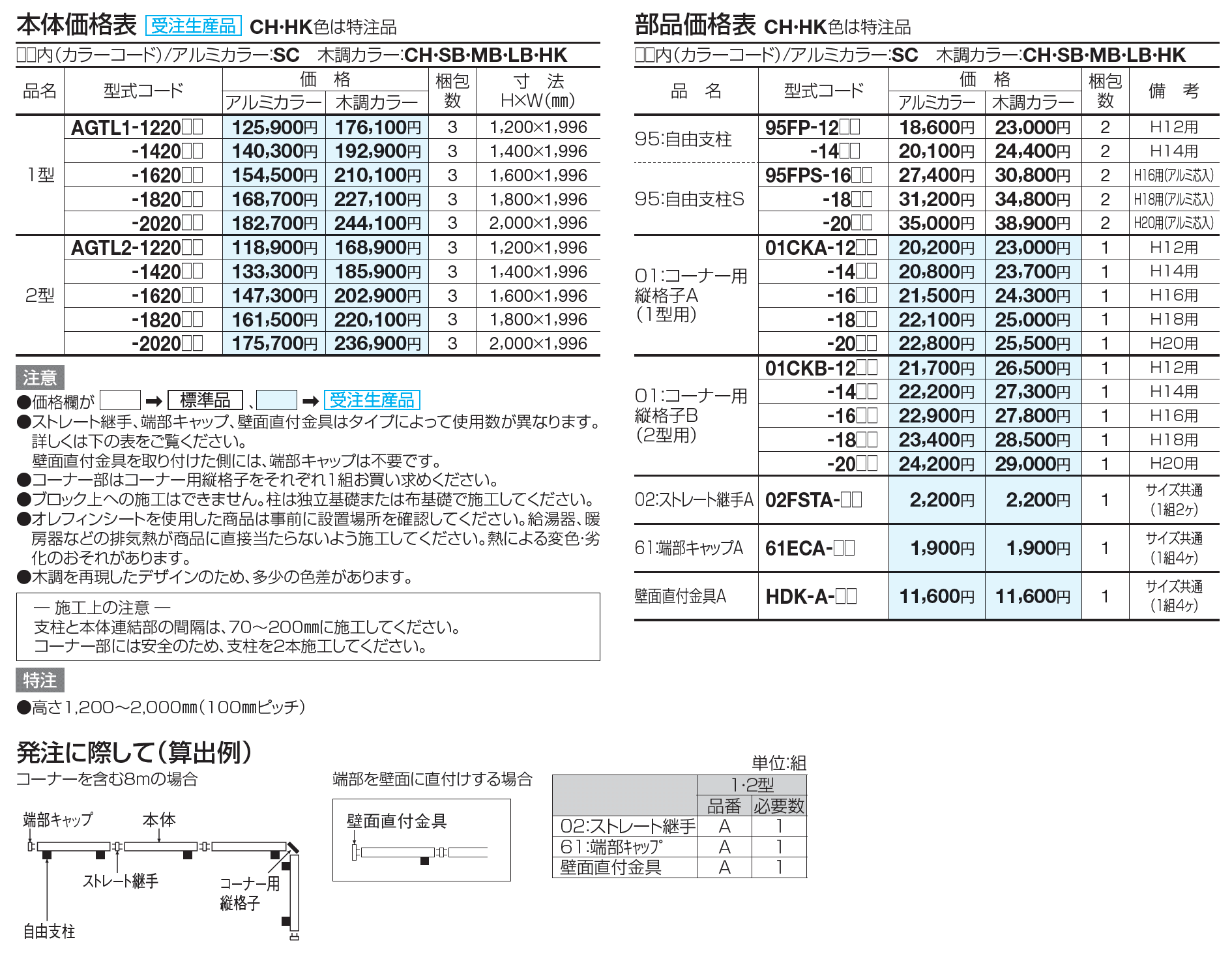 アレグリアフェンスTL2型【2023年版】_価格_1