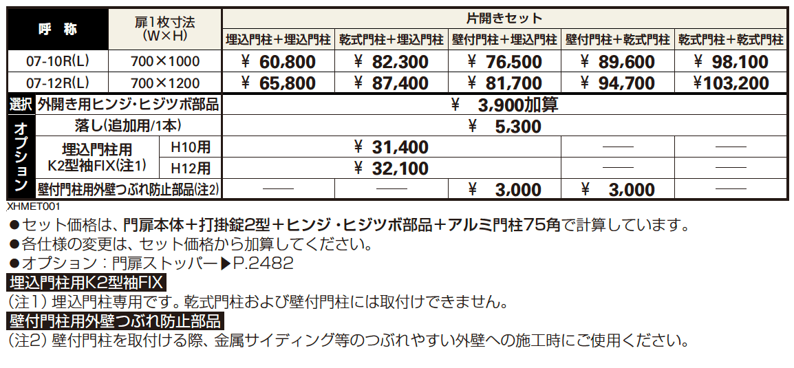 片開き専用 シンプレオ 門扉T1型 【2022年版】_価格_1