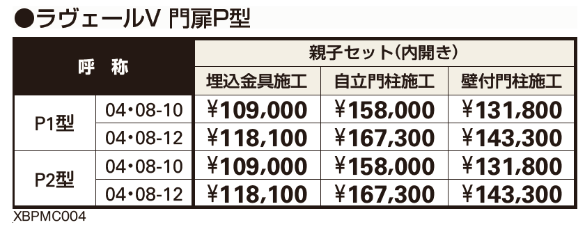 マンション向けポーチ門扉 ラヴェールV 門扉P2型 【2022年版】_価格_1