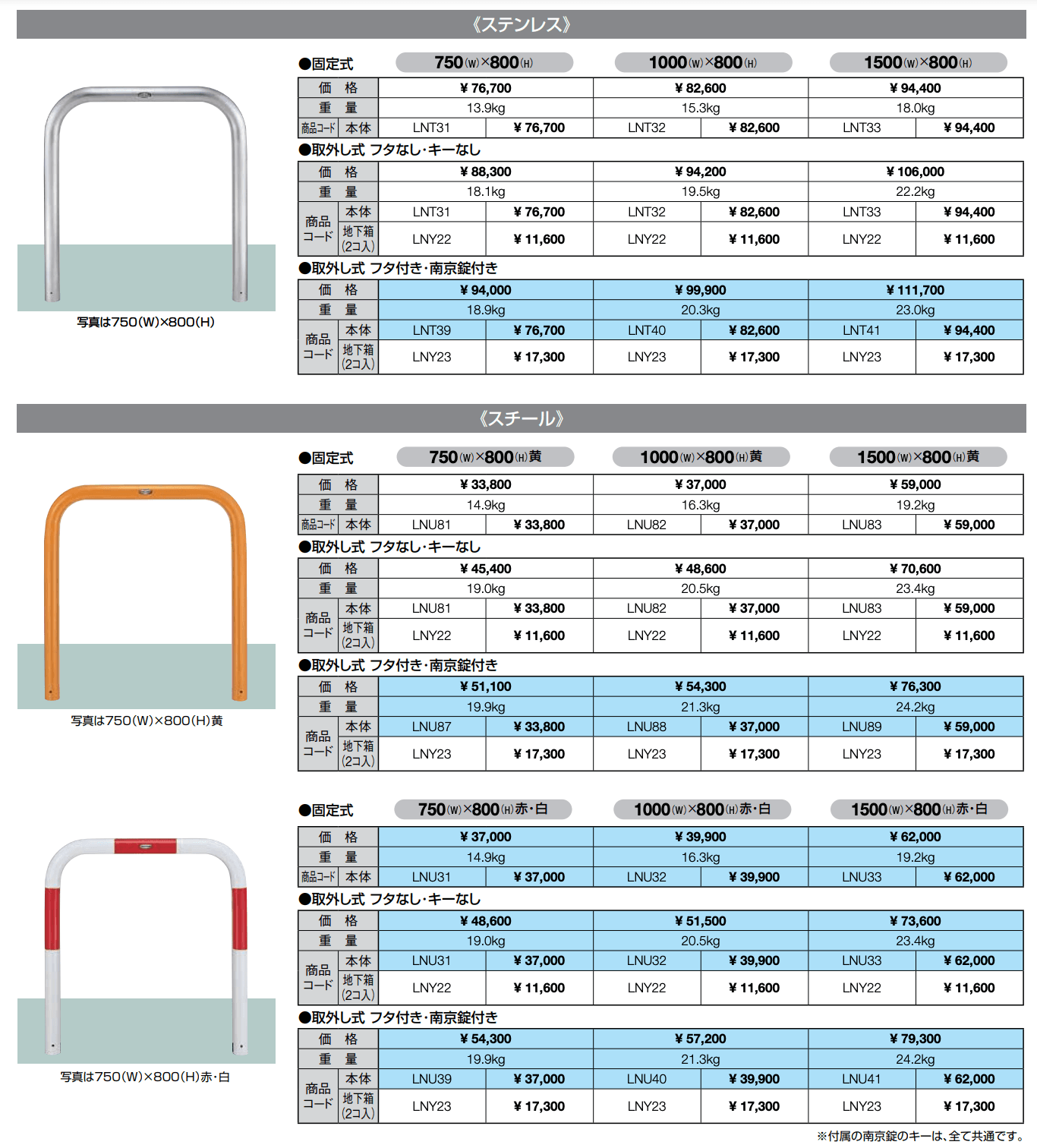 スペースガード(車止め)U76型【2022年版】_価格_1