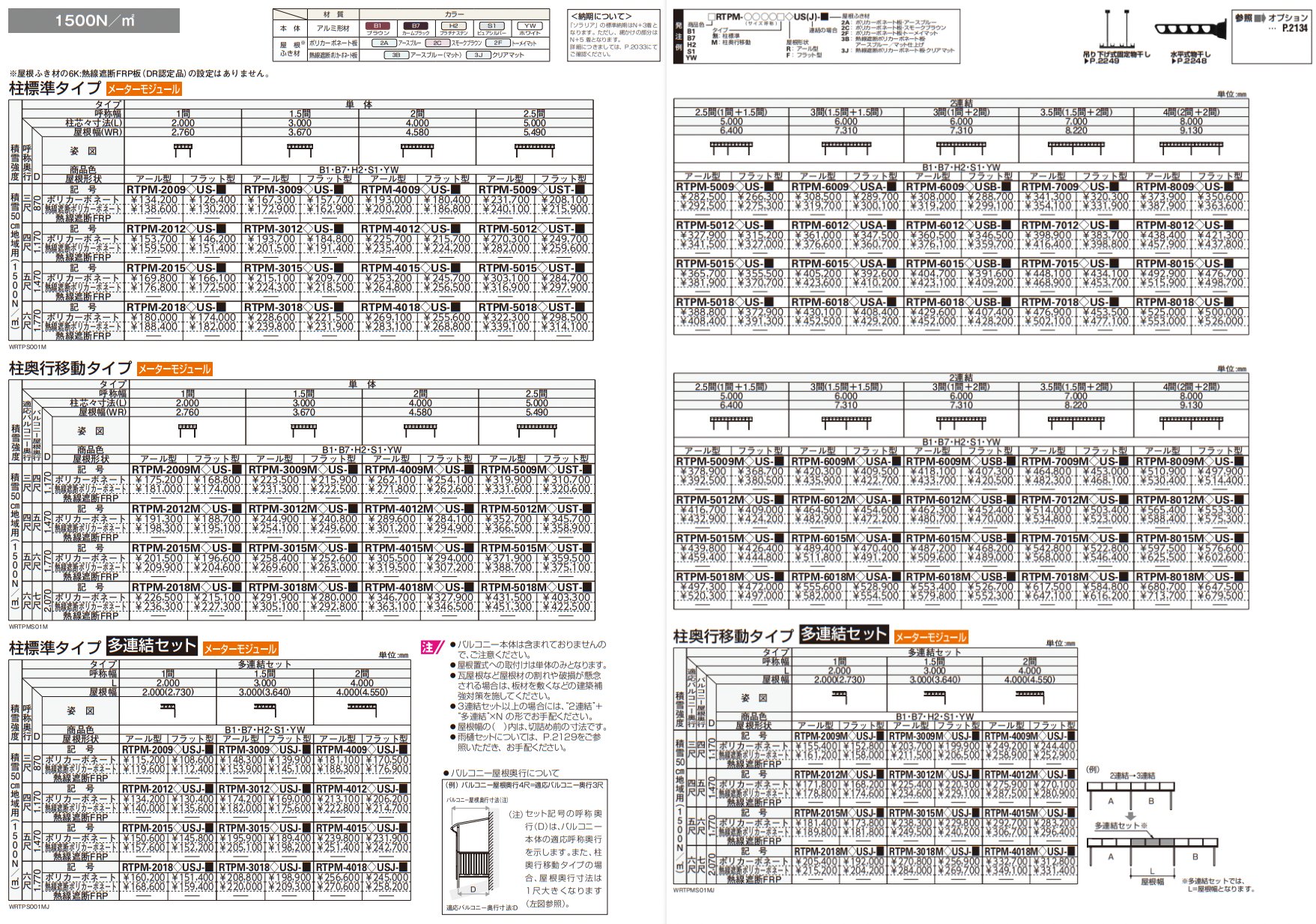 ソラリア ルシアス バルコニー対応屋根 壁付納まり 【2022年版】_価格_4