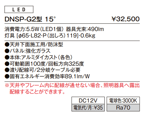 ダウンスポットライト DNSP-G2型【2022年版】_価格_1
