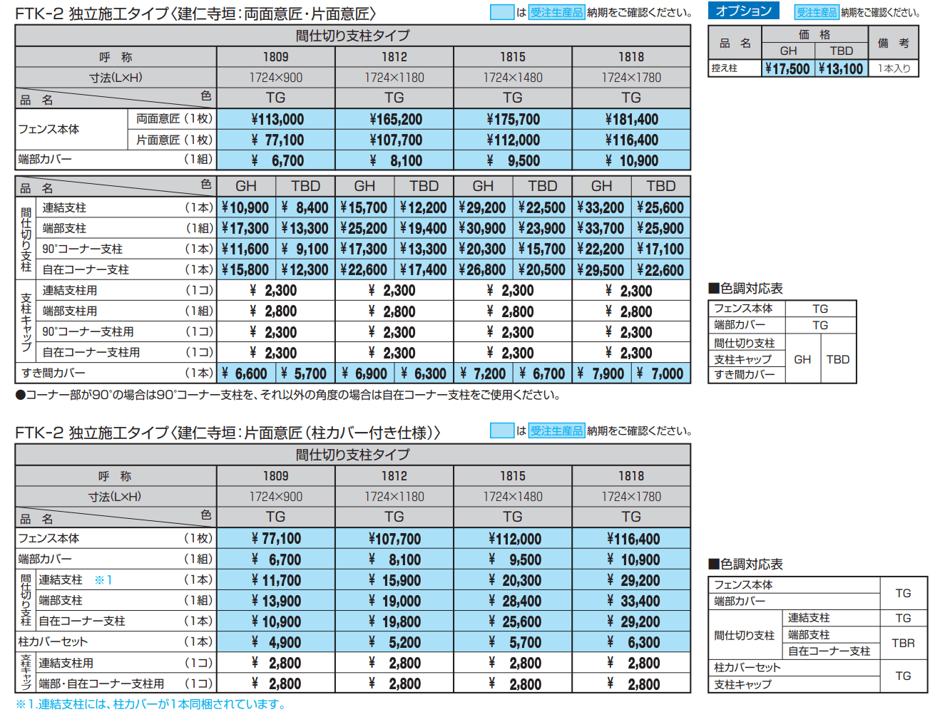 紗更 建仁寺垣(独立施工タイプ)【2022年版】_価格_1