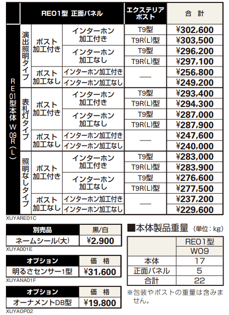 ルシアス ウォールRE01型 【2022年版】_価格_1