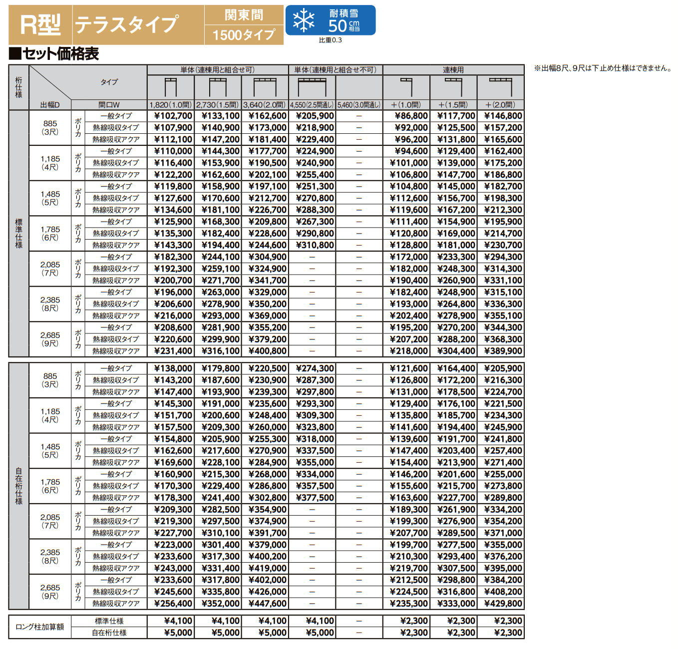 スピーネ R型 テラスタイプ 関東間【2022年版】_価格_2