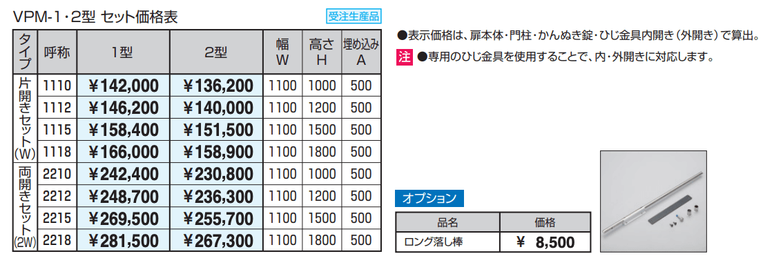 フレラインN2型 笠木タイプ かんぬき錠 【2022年版】_価格_1
