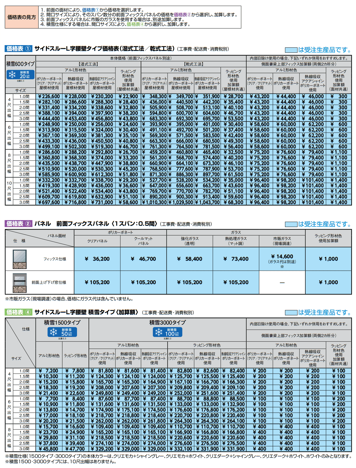 ココマ サイドスルーL字腰壁タイプ(湿式工法/乾式工法)【2022年版】_価格_1