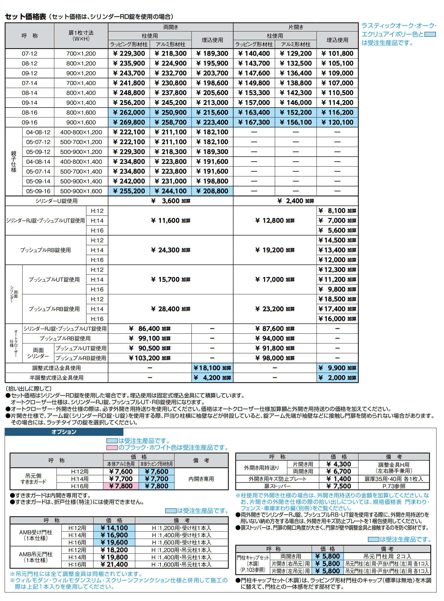 開き門扉AA TS1型(木調)【2022年版】_価格_1