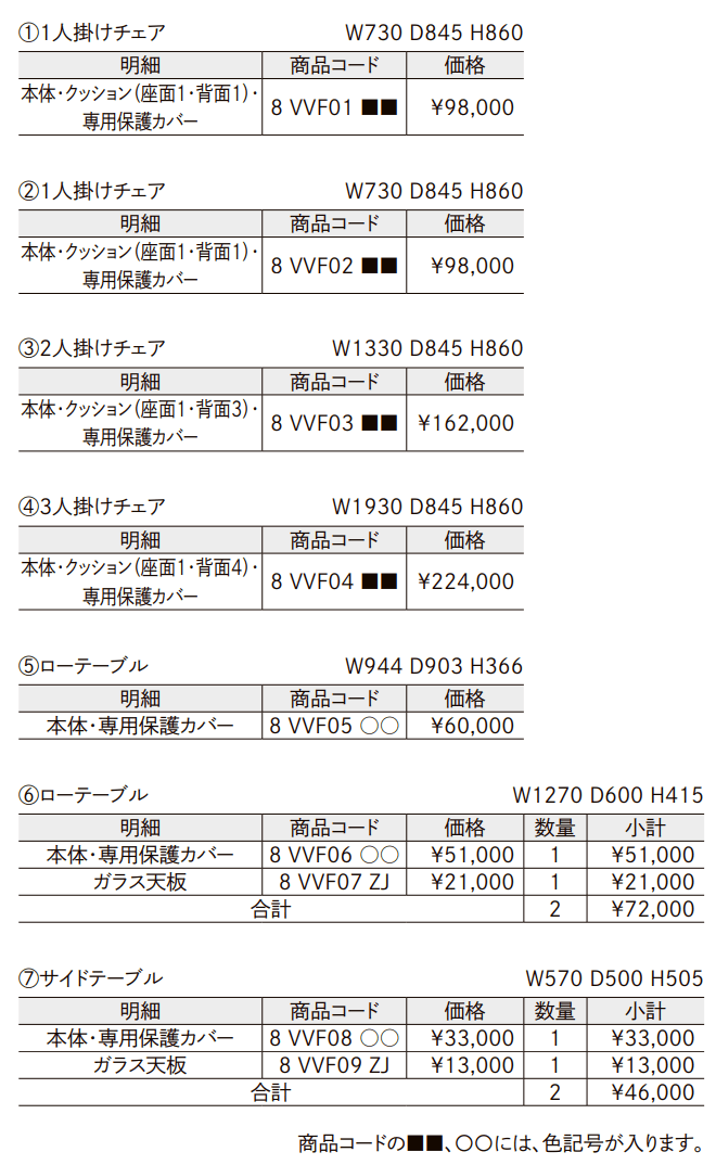 ガーデンファニチャー TYPE 007【2022年版】_価格_1