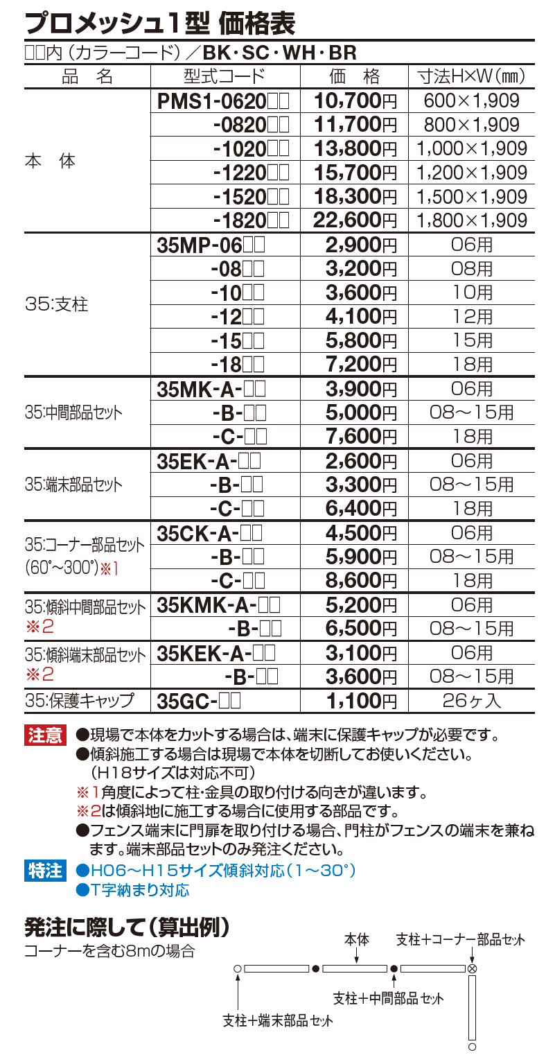 プロ メッシュ1型(間柱タイプ)【2023年版】_価格_1