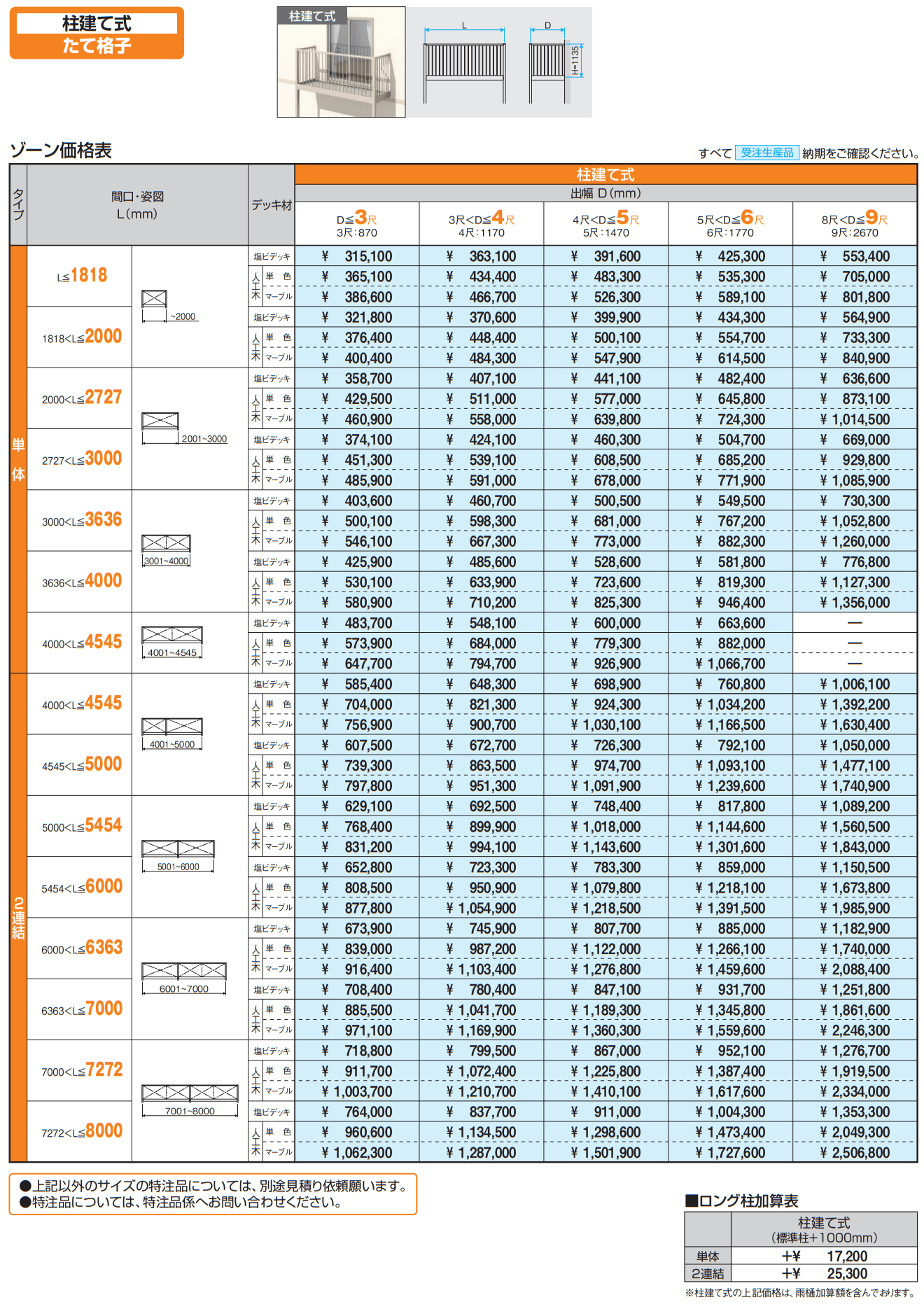 オルネ特注品(柱建て式 たて格子) 【2022年版】_価格_1