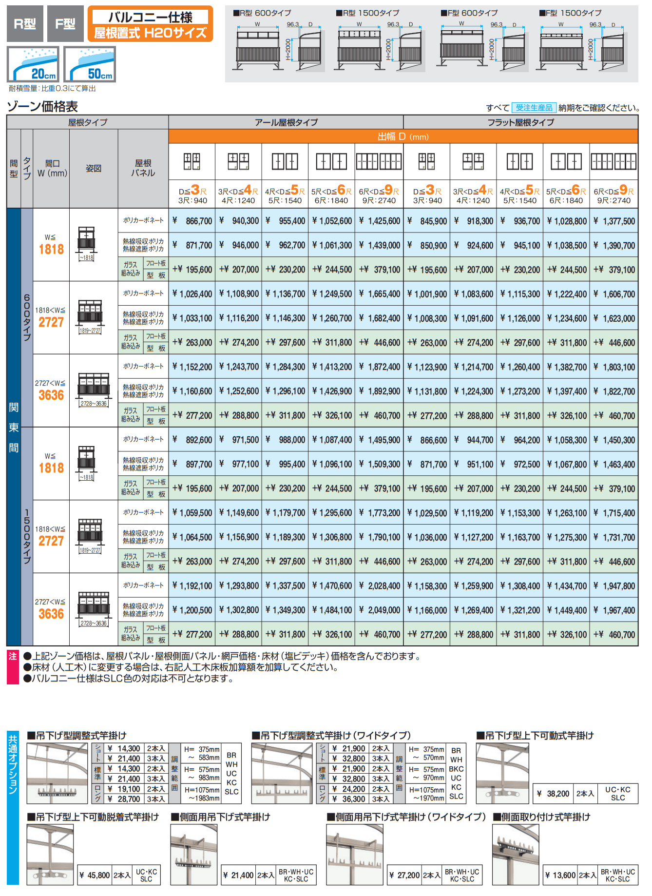 晴れもようwith特注品(バルコニー仕様/屋根置式 H20サイズ)【2023年版】_価格_1