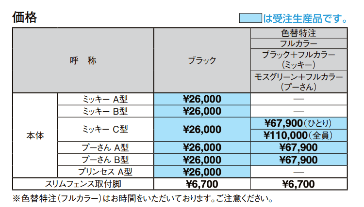 ディズニー スリムフェンス ミッキーA型【2022年版】_価格_1