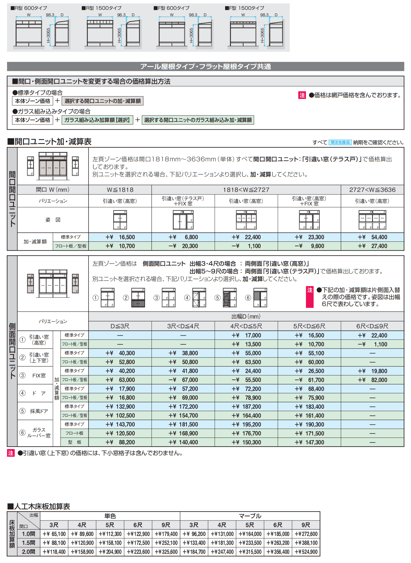 晴れもようwith特注品(床仕様/ランマ付き H20サイズ) 【2022年版】_価格_1