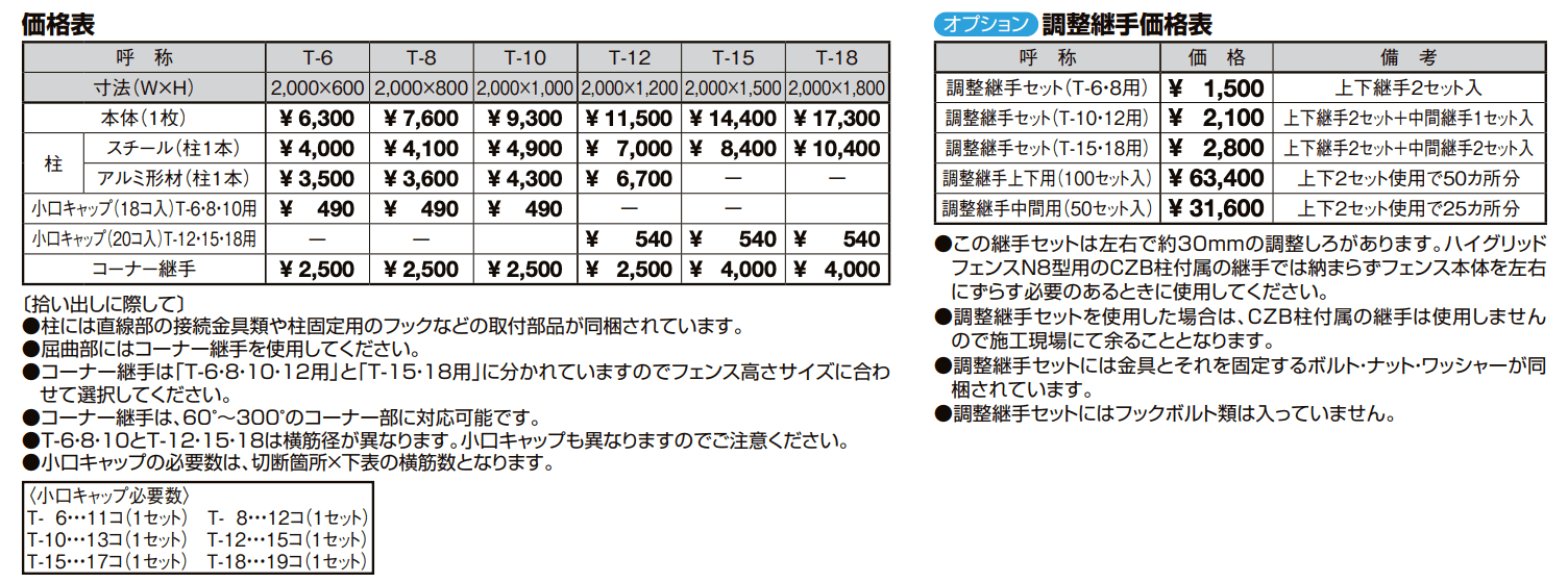 ハイグリッドフェンス N8型【2022年版】_価格_1