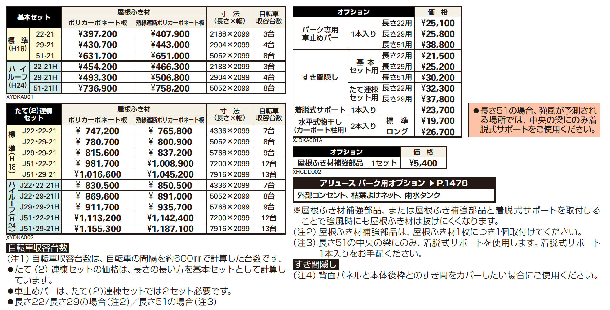アリュース パーク 600タイプ 基本セット/たて(2)連棟セット 【2022年版】_価格_1